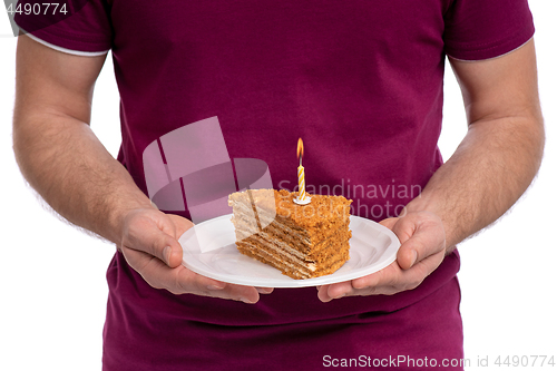 Image of Birthday cake and candle