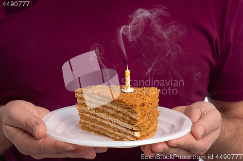 Image of Birthday cake and candle