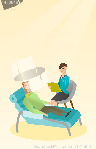 Image of Psychologist having session with patient.