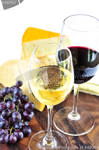 Image of Wine and cheese