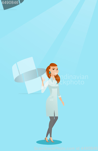 Image of Doctor showing ok sign vector illustration.