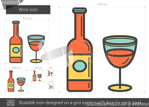 Image of Wine line icon.