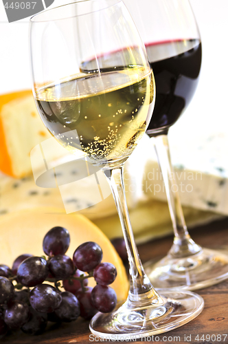 Image of Wine and cheese