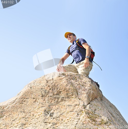 Image of Man climbing