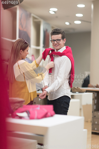 Image of couple in  Clothing Store