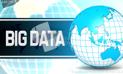 Image of Big data with sphere globe