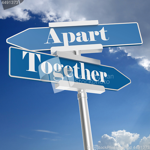 Image of Together and Apart signs