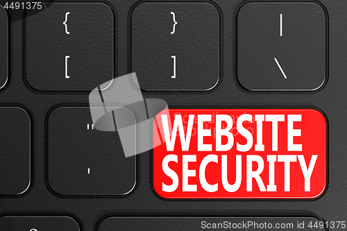 Image of Website Security on black keyboard