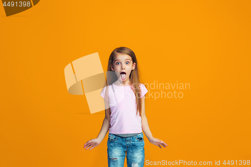 Image of The squint eyed teen girl with weird expression