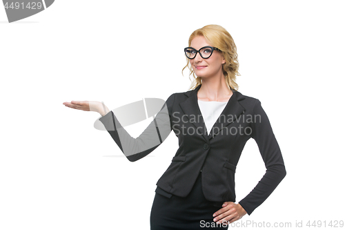 Image of Beautiful business lady in glasses