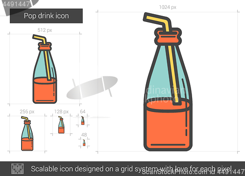 Image of Pop drink line icon.