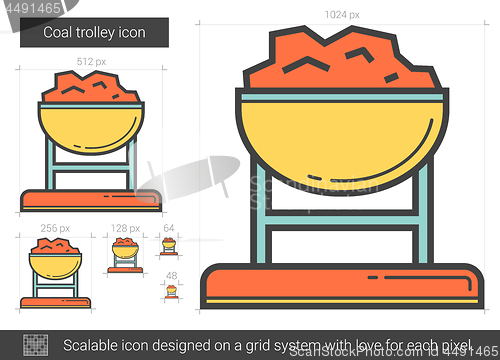 Image of Coal trolley line icon.