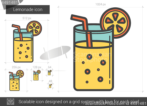 Image of Lemonade line icon.