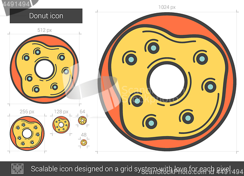 Image of Donut line icon.