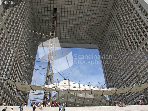 Image of La Defense big arch in Paris