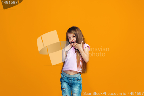 Image of Beautiful teen girl looking suprised