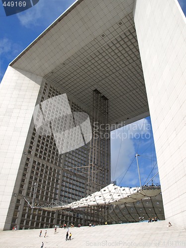 Image of La Defense big arch in Paris