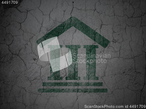 Image of Law concept: Courthouse on grunge wall background