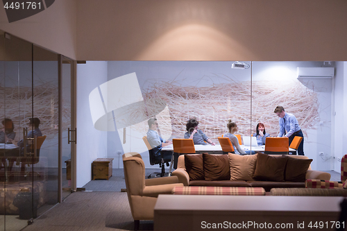 Image of Business Team At A Meeting at modern office building
