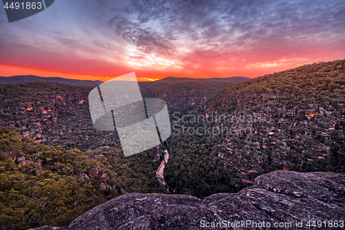 Image of Sunset over Wollemi Natinal Park Wilderness