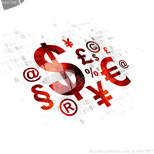 Image of Marketing concept: Finance Symbol on Digital background
