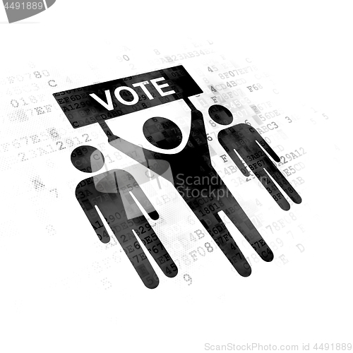 Image of Politics concept: Election Campaign on Digital background