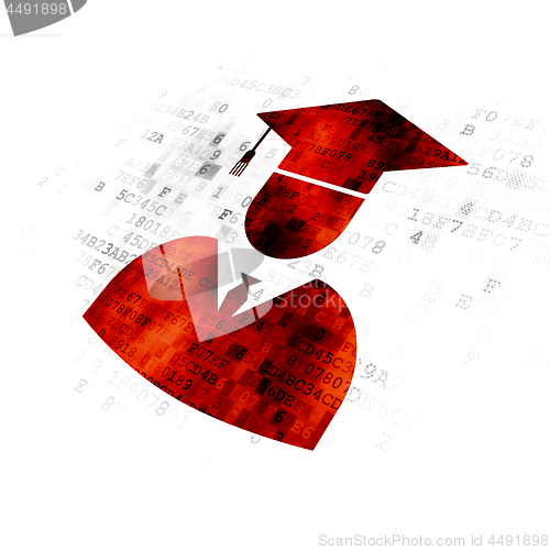 Image of Studying concept: Student on Digital background