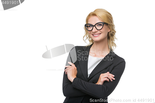 Image of Beautiful business lady in glasses