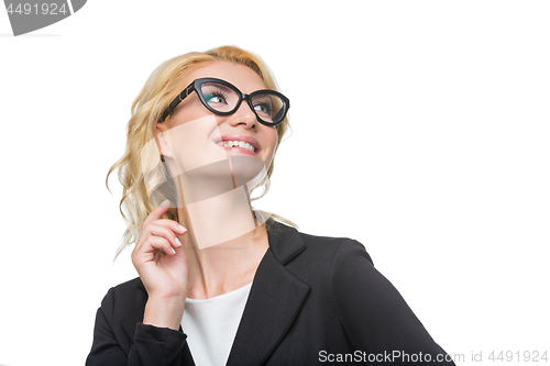 Image of Beautiful business lady in glasses