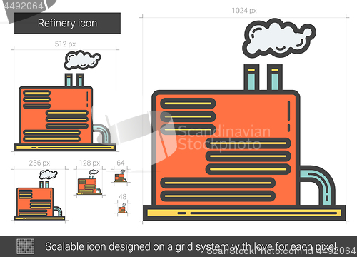 Image of Refinery line icon.