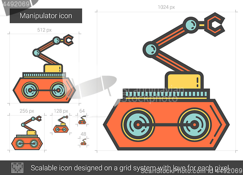 Image of Manipulator line icon.