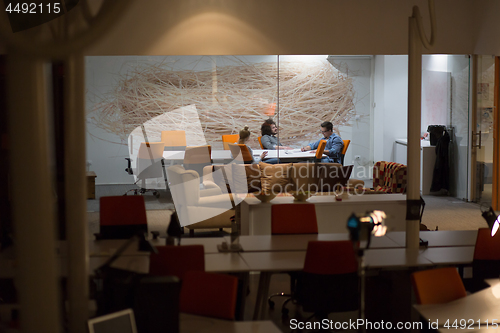 Image of Business Team At A Meeting at modern office building