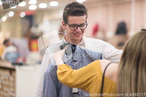 Image of couple in  Clothing Store