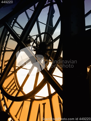 Image of behind the clock