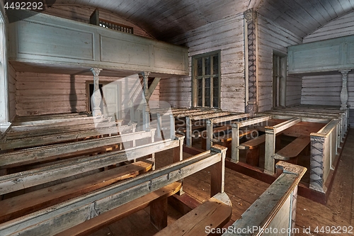 Image of Old wooden church interior