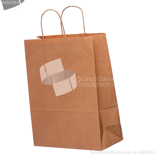 Image of Brown paper bag on white