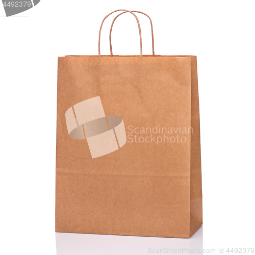 Image of Brown paper bag on white