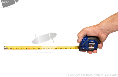 Image of Hand with tape measure