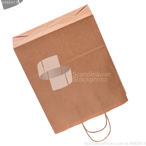 Image of Brown paper bag on white