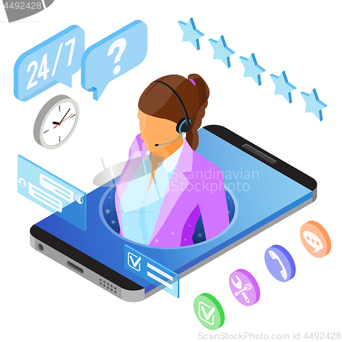 Image of Isometric Online Customer Support