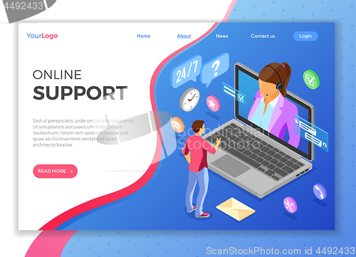 Image of Isometric Online Customer Support