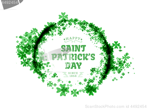Image of St Patricks day. Vector background vector illustration with clover leaves