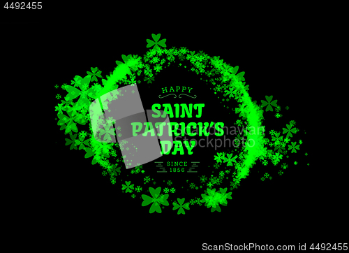 Image of St Patricks day. Vector background vector illustration with clover leaves