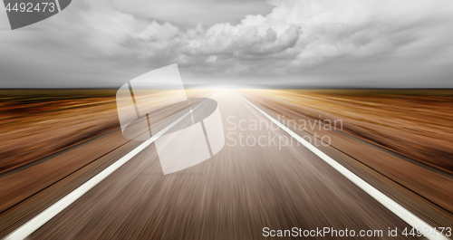 Image of desert droughty area in cloudy day