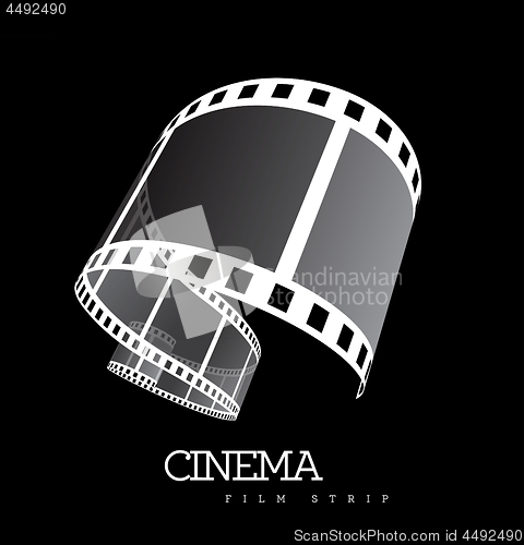 Image of Film strip vector illustration on black