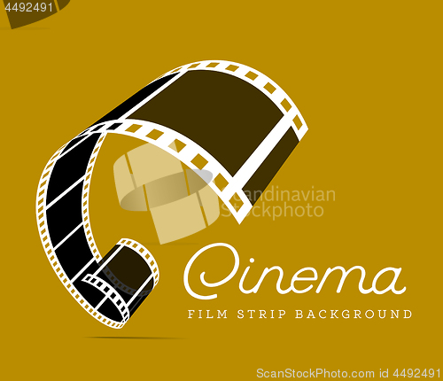 Image of Film strip vector illustration on brown