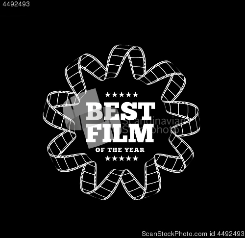 Image of Film strip vector illustration on black