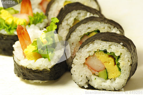 Image of japanese sushi rolls