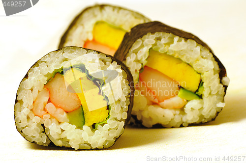 Image of japanese sushi rolls