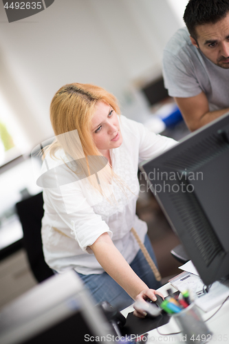 Image of designers in office at the wooden furniture manufacture